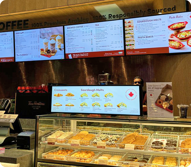 Indoor Digital Menu Board Display